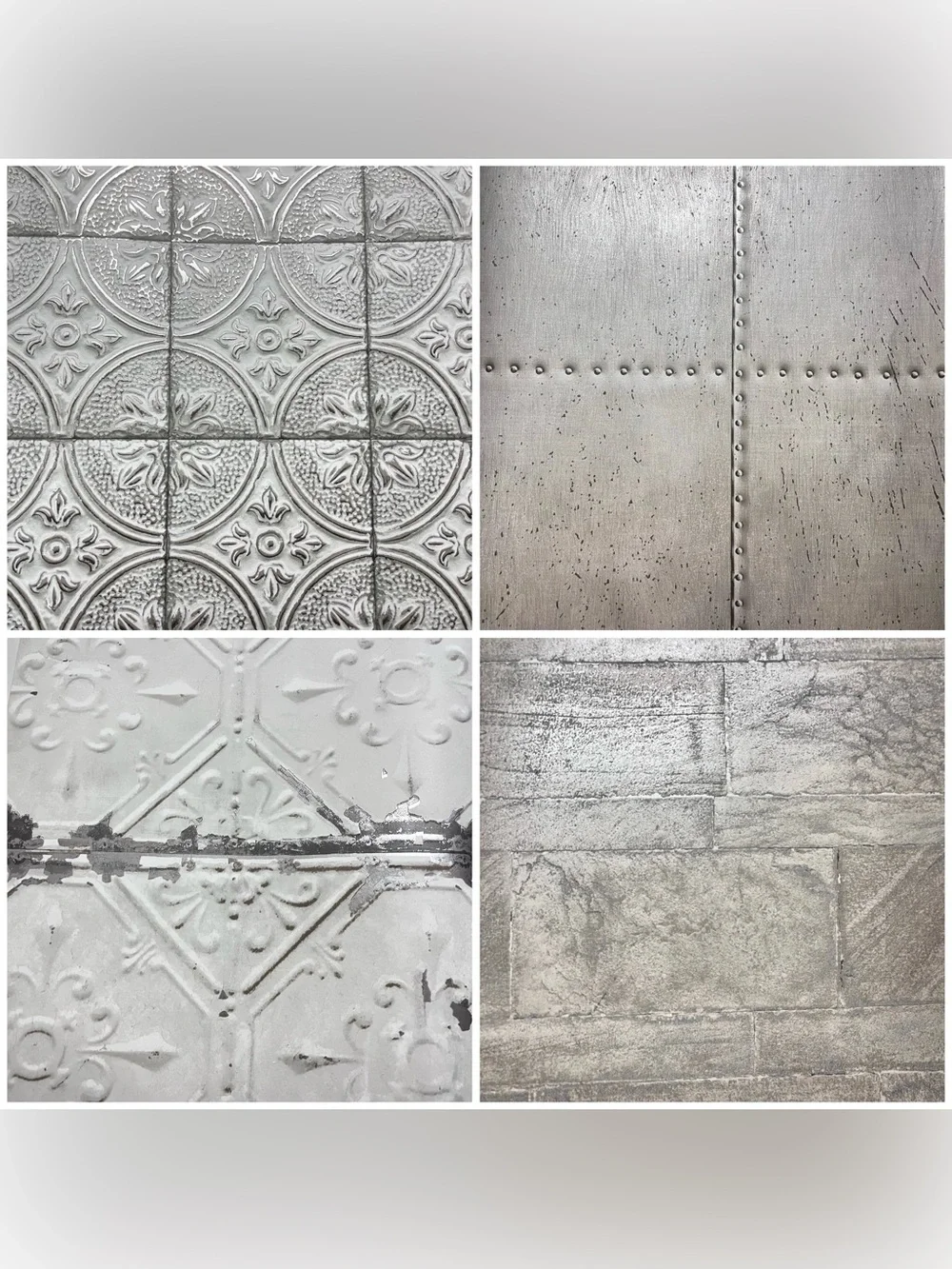 26 Large Designer Vintage Rustic Tile Theme Wallpaper Scrapbooking Sample Sheets